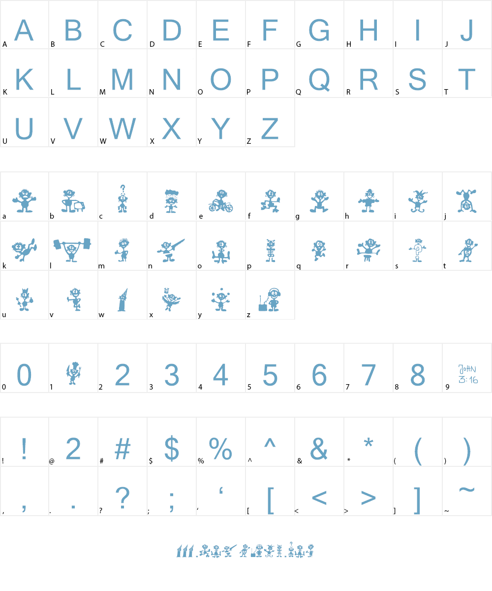 Little Big Man Font Character